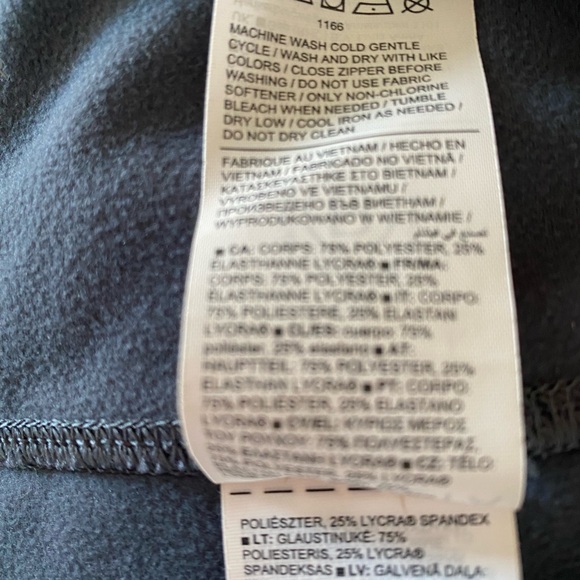 NWT Athleta RAINIER MID RISE JOGGER -blue compression fabric w/ brushed interior - Picture 12 of 13